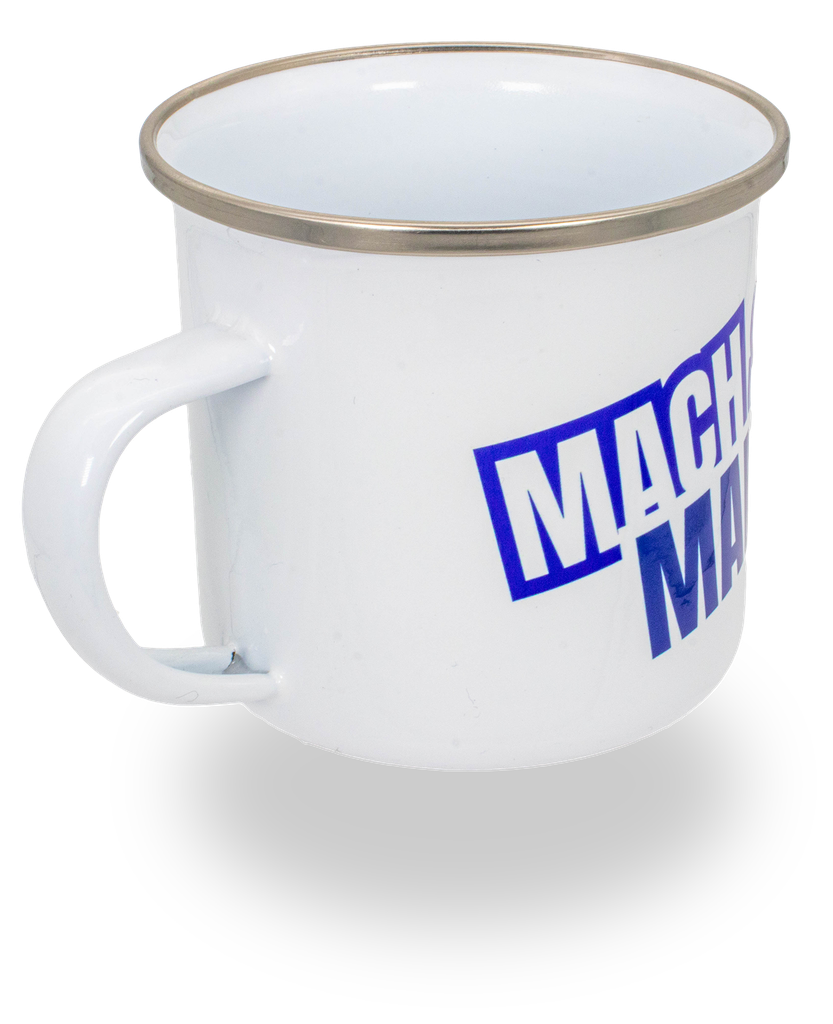 E. REIM Emailletasse &quot;Schweißpause&quot;