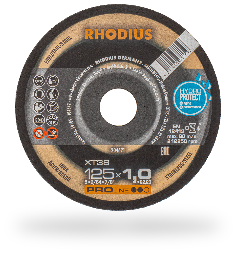 RHODIUS XT 38 Extra Dünne Trennscheibe (Edelstahl / Stahl)